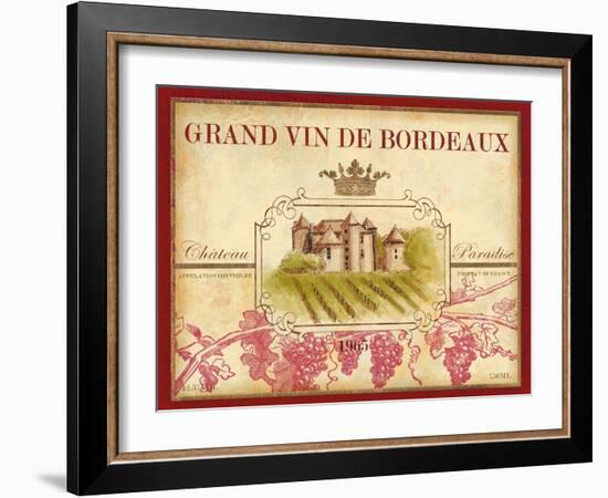 Grand Vin De Bordeaux-Devon Ross-Framed Art Print