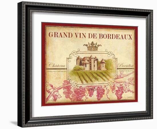 Grand Vin De Bordeaux-Devon Ross-Framed Art Print