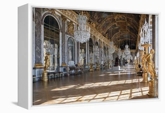 Grande Galerie or Galerie Des Glaces (The Hall of Mirrors) in Palace of Versailles-null-Framed Premier Image Canvas