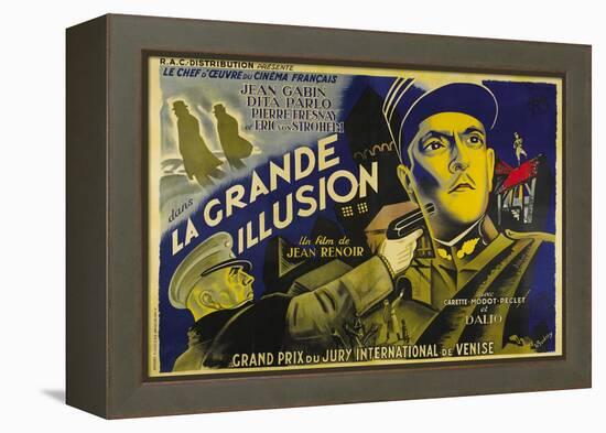 Grande Illusion, French Movie Poster, 1937-null-Framed Stretched Canvas