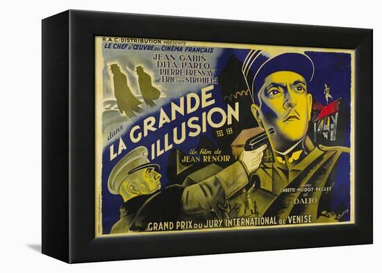 Grande Illusion, French Movie Poster, 1937-null-Framed Stretched Canvas