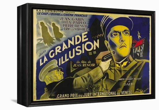 Grande Illusion, French Movie Poster, 1937-null-Framed Stretched Canvas