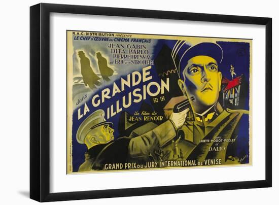 Grande Illusion, French Movie Poster, 1937-null-Framed Art Print