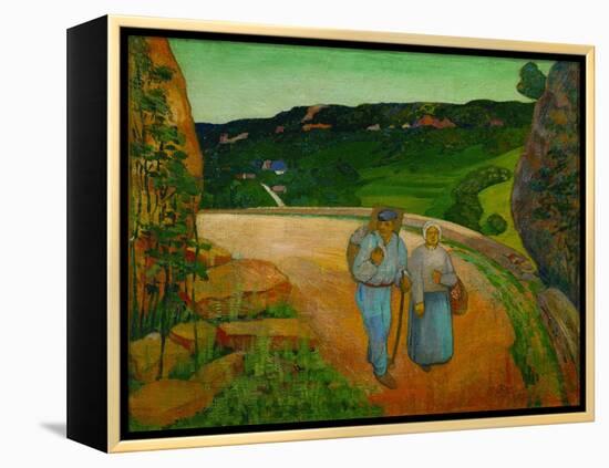 Grande percee.Paysage de Poligny-mountain pass across the Jura near Poligny.1907 Canvas 46,5x56 cm.-LOUIS ROY-Framed Premier Image Canvas