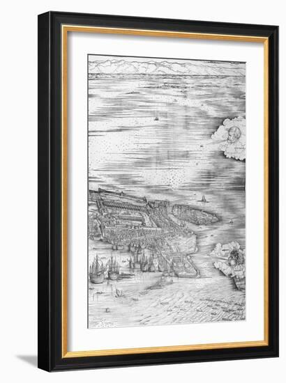 Grande Pianta Prospettica - Venice, C.1500 (Engraving) (Right Hand Side)-Jacopo De' Barbari-Framed Giclee Print