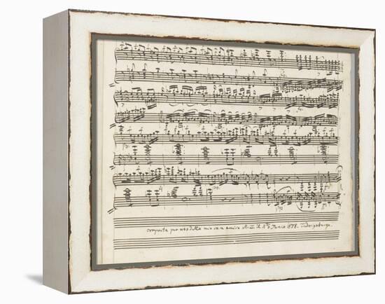 Grande Polonaise pour le Piano forte : dernière page-Carl Maria Friedrich Ernest von Weber-Framed Premier Image Canvas