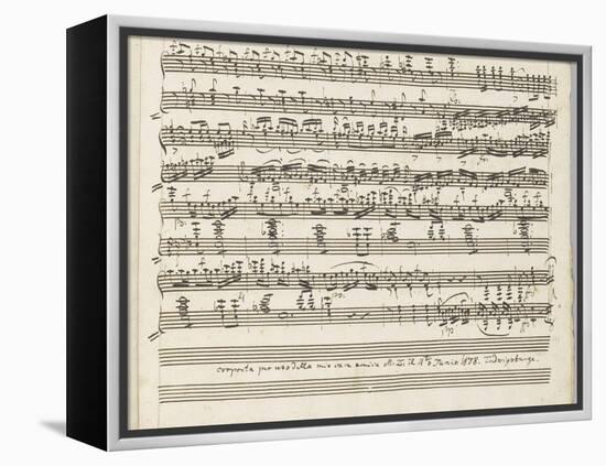 Grande Polonaise pour le Piano forte : dernière page-Carl Maria Friedrich Ernest von Weber-Framed Premier Image Canvas