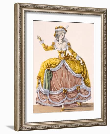 Grande Robe a La Sultane', Plate No.167 from 'Galeries Des Modes Et Costumes Francais', C.1778-87-Pierre Thomas Le Clerc-Framed Giclee Print