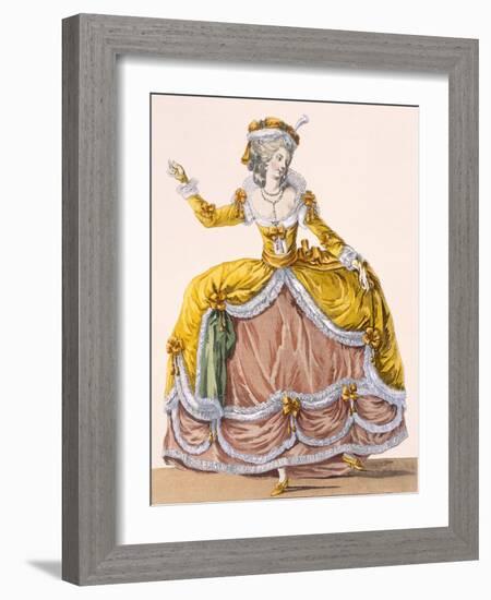 Grande Robe a La Sultane', Plate No.167 from 'Galeries Des Modes Et Costumes Francais', C.1778-87-Pierre Thomas Le Clerc-Framed Giclee Print