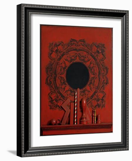 Grande Rosso, 1964-Lucio Del Pezzo-Framed Giclee Print
