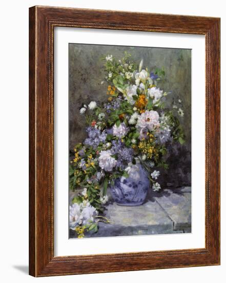 Grande Vaso di Fiori-Pierre-Auguste Renoir-Framed Art Print