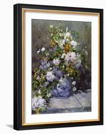 Grande Vaso di Fiori-Pierre-Auguste Renoir-Framed Art Print