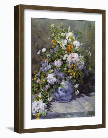 Grande Vaso di Fiori-Pierre-Auguste Renoir-Framed Art Print