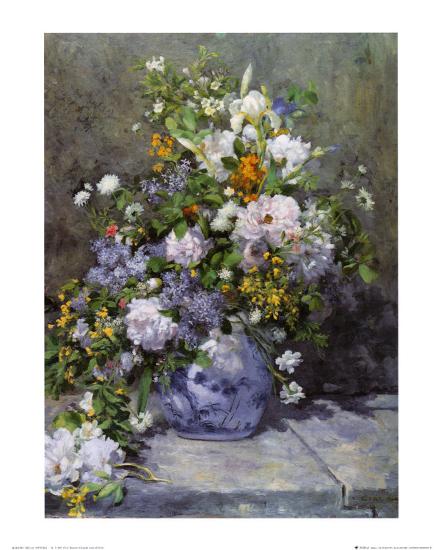 Grande Vaso di Fiori-Pierre-Auguste Renoir-Stretched Canvas