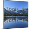 Grandes Jorasses and Dent Du Geant Reflected at Sunrise in Lac Des Cheserys-Roberto Moiola-Mounted Photographic Print