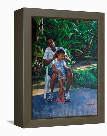 Grandfather And Child, 2010-Colin Bootman-Framed Premier Image Canvas