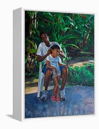 Grandfather And Child, 2010-Colin Bootman-Framed Premier Image Canvas