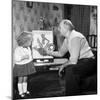 Grandfather and Child with a Prize Winning Caged Bird, Horden, County Durham, 1963-Michael Walters-Mounted Photographic Print