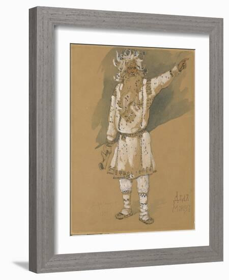 Grandfather Frost. Costume Design for the Opera Snow Maiden by N. Rimsky-Korsakov, 1885-Viktor Mikhaylovich Vasnetsov-Framed Giclee Print