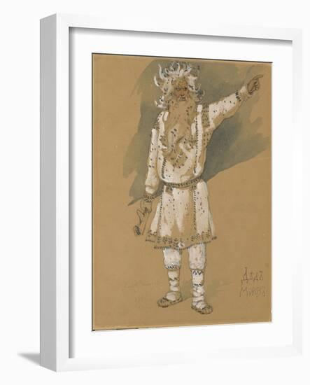 Grandfather Frost. Costume Design for the Opera Snow Maiden by N. Rimsky-Korsakov, 1885-Viktor Mikhaylovich Vasnetsov-Framed Giclee Print