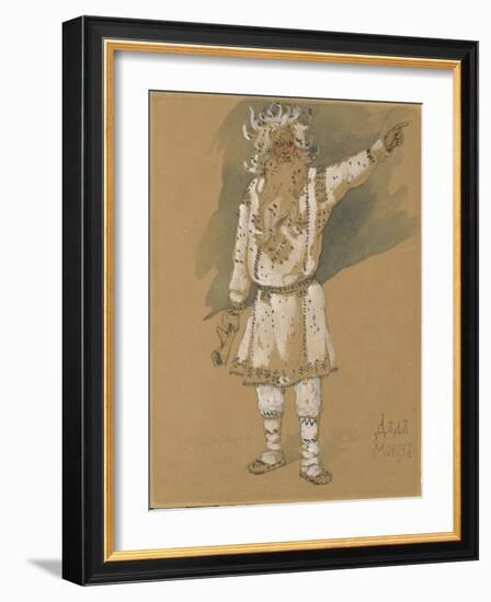 Grandfather Frost. Costume Design for the Opera Snow Maiden by N. Rimsky-Korsakov, 1885-Viktor Mikhaylovich Vasnetsov-Framed Giclee Print