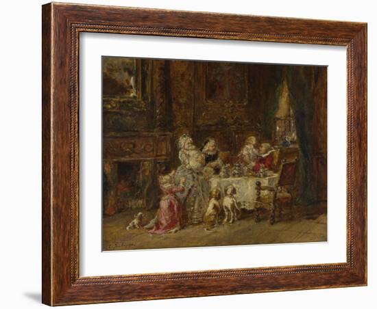 Grandfather's Birthday, 1866-Louis Gabriel Eugène Isabey-Framed Giclee Print