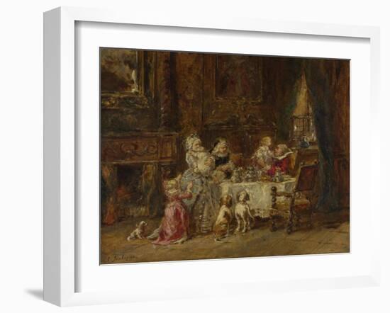 Grandfather's Birthday, 1866-Louis Gabriel Eugène Isabey-Framed Giclee Print