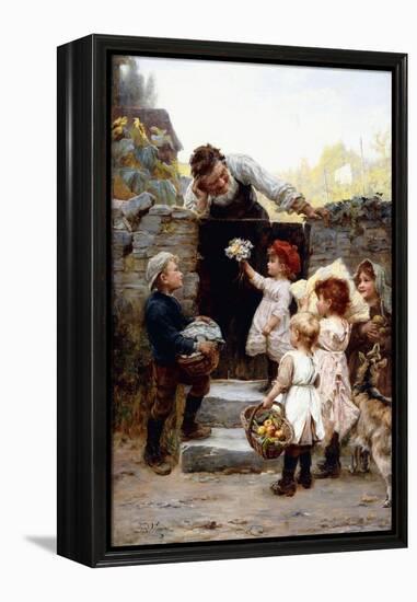 Grandfather's Birthday-Frederick Morgan-Framed Premier Image Canvas