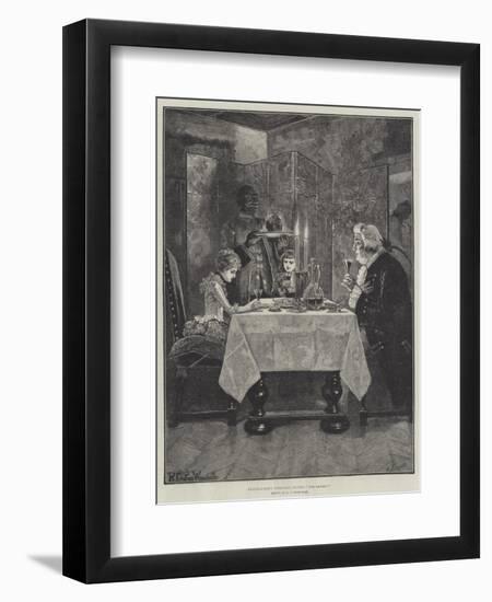 Grandfather's Christmas Dinner, The Ladies!-Richard Caton Woodville II-Framed Giclee Print