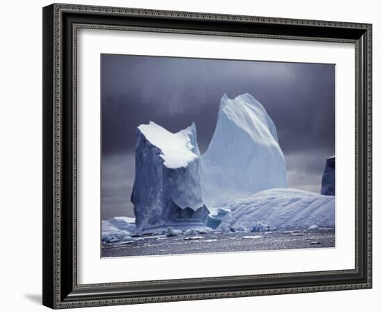 Grandidier Channel, Pleneau Island, Grounded Iceberg, Antarctica-Allan White-Framed Photographic Print