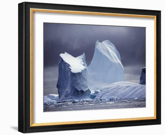 Grandidier Channel, Pleneau Island, Grounded Iceberg, Antarctica-Allan White-Framed Photographic Print