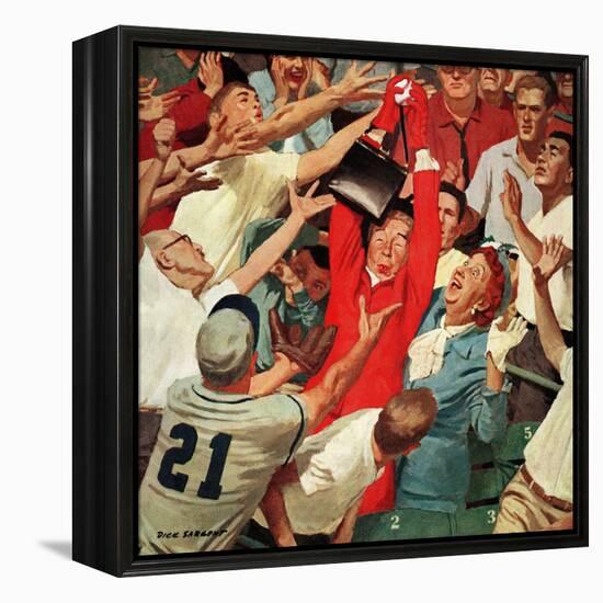 "Grandma Catches Fly-ball," April 23, 1960-Richard Sargent-Framed Premier Image Canvas