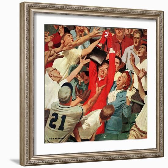 "Grandma Catches Fly-ball," April 23, 1960-Richard Sargent-Framed Giclee Print