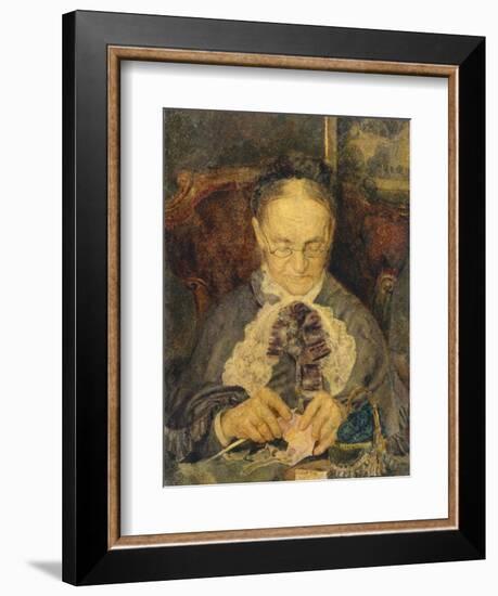 Grandma Knorre Knitting, 1883-Mikhail Alexandrovich Vrubel-Framed Giclee Print