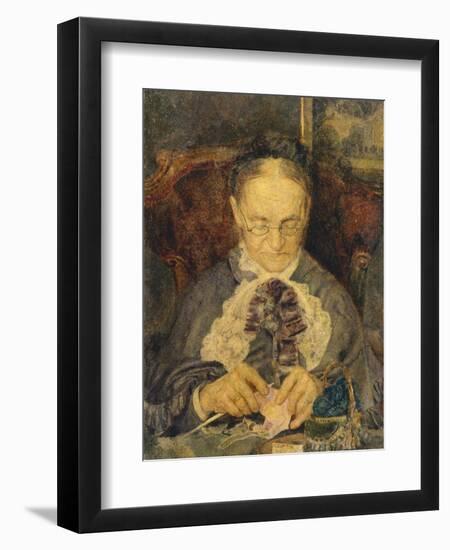 Grandma Knorre Knitting, 1883-Mikhail Alexandrovich Vrubel-Framed Giclee Print