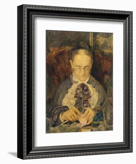 Grandma Knorre Knitting, 1883-Mikhail Alexandrovich Vrubel-Framed Giclee Print