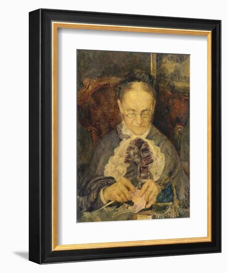 Grandma Knorre Knitting, 1883-Mikhail Alexandrovich Vrubel-Framed Giclee Print