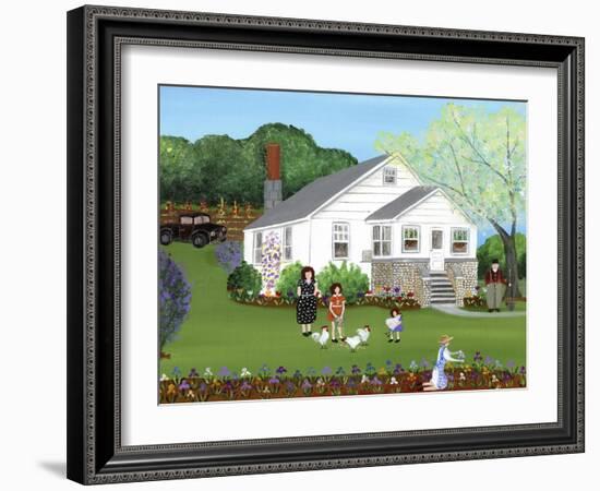 Grandma's and GrandPa's Farm-Cheryl Bartley-Framed Giclee Print