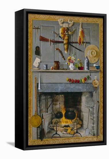 Grandma's Hearthstone, 1890-John Haberle-Framed Premier Image Canvas