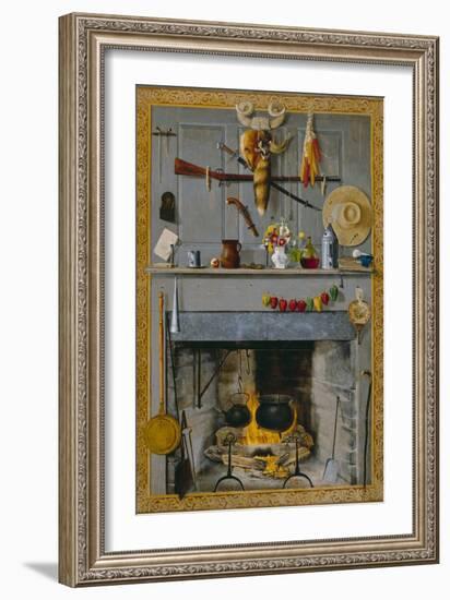 Grandma's Hearthstone, 1890-John Haberle-Framed Giclee Print