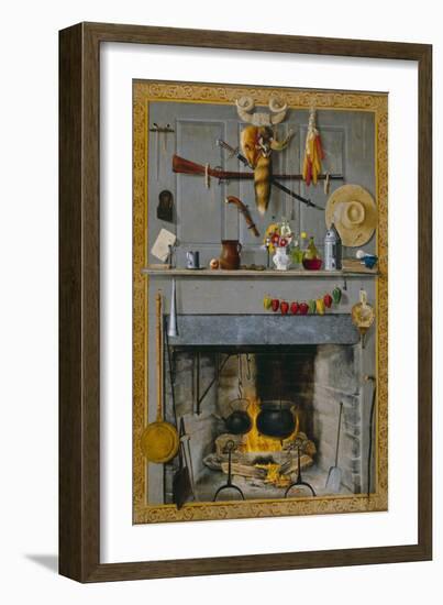 Grandma's Hearthstone, 1890-John Haberle-Framed Giclee Print