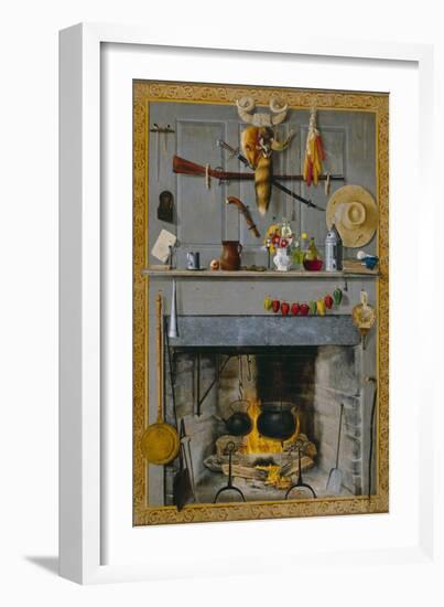 Grandma's Hearthstone, 1890-John Haberle-Framed Giclee Print