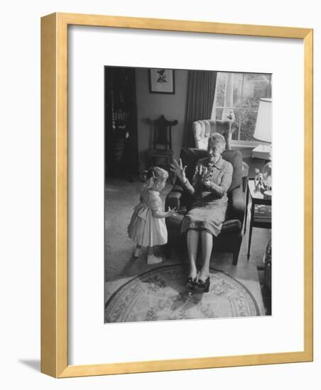 Grandmother Playing with Her Granddaughter-Ralph Crane-Framed Photographic Print