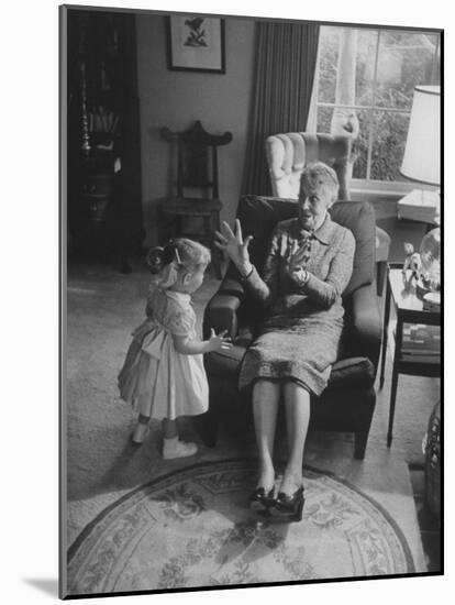 Grandmother Playing with Her Granddaughter-Ralph Crane-Mounted Photographic Print
