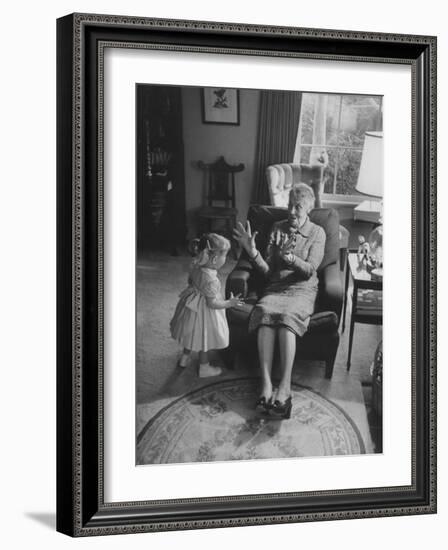 Grandmother Playing with Her Granddaughter-Ralph Crane-Framed Photographic Print