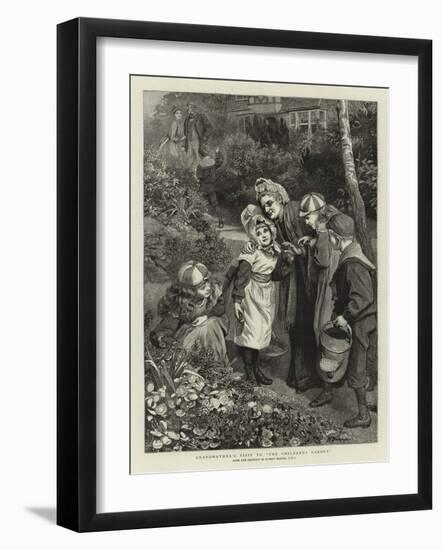 Grandmother's Visit to The Children Garden-Robert Barnes-Framed Giclee Print