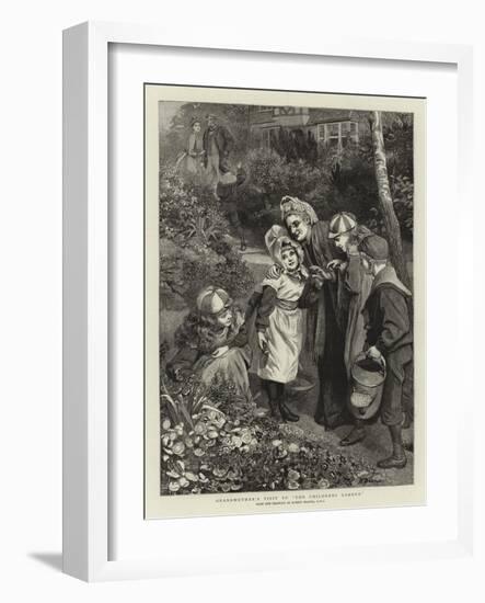 Grandmother's Visit to The Children Garden-Robert Barnes-Framed Giclee Print