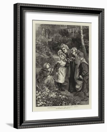 Grandmother's Visit to The Children Garden-Robert Barnes-Framed Giclee Print
