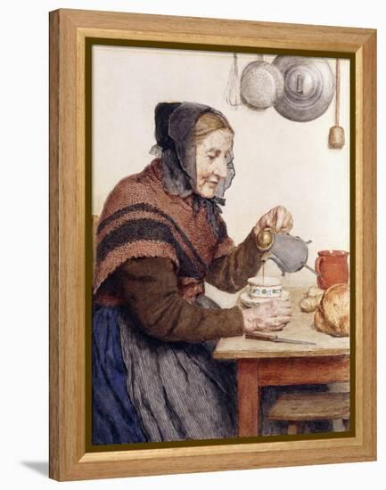 Grandmother with Coffee, 1904-Albert Anker-Framed Premier Image Canvas