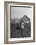 Grandpa and 4 Year Old Granddaughter, on Morning Chores, to Feed Pigs on Nearby Lot-Gordon Parks-Framed Photographic Print
